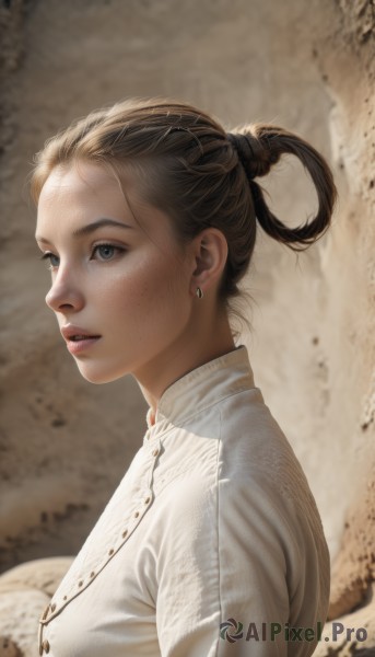 A female framed by the beauty of a calm dynamic scene
