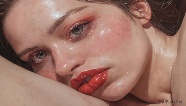 The beauty of a female set in a calm dynamic scene