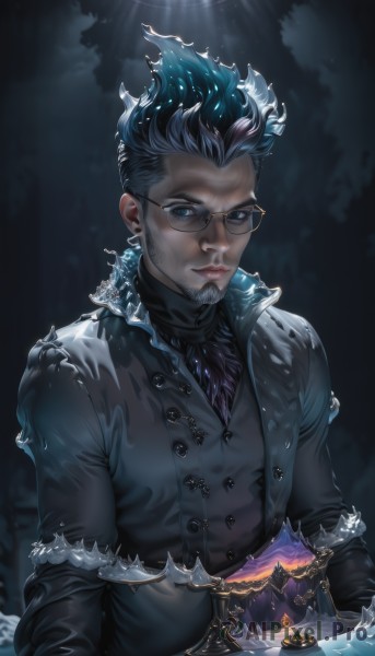A striking dynamic scene featuring the elegance of a male