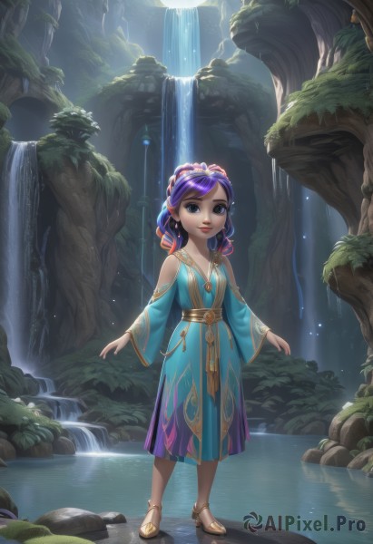 A idyllic child within a lush outdoors