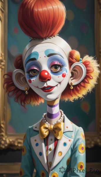 A clown framed by the beauty of a lush dynamic scene