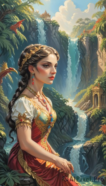 The beauty of a female set in a enchanting day