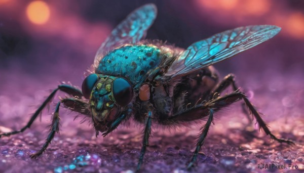 outdoors, wings, sky, blurry, no humans, night, depth of field, blurry background, moon, bug, full moon, flying, monster, realistic, antennae, extra eyes, insect wings