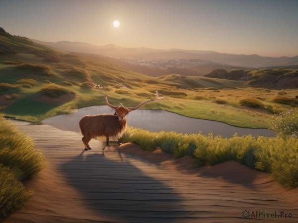 A ethereal sunset day showcasing a landscape
