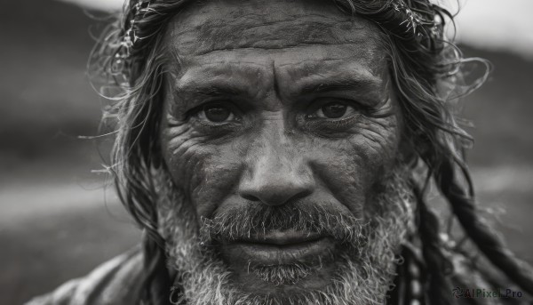 A unique view of a male in dynamic scene