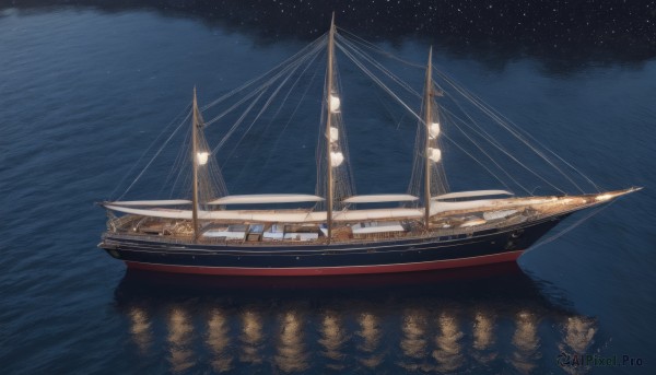 A boat showcased in a tranquil outdoors
