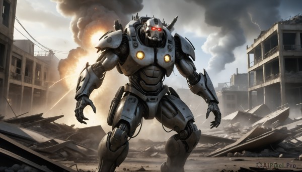 A stunning portrayal of a monster in a breathtaking outdoors