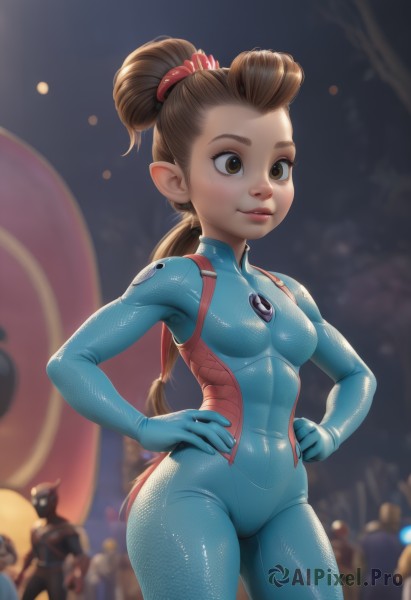 Image of a female in a beautiful dynamic scene