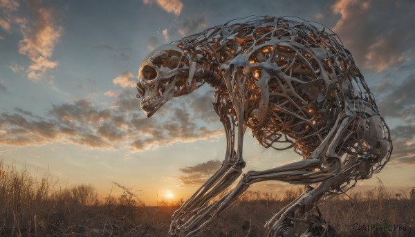 The wonder of a unique subject in a peaceful sunset outdoors