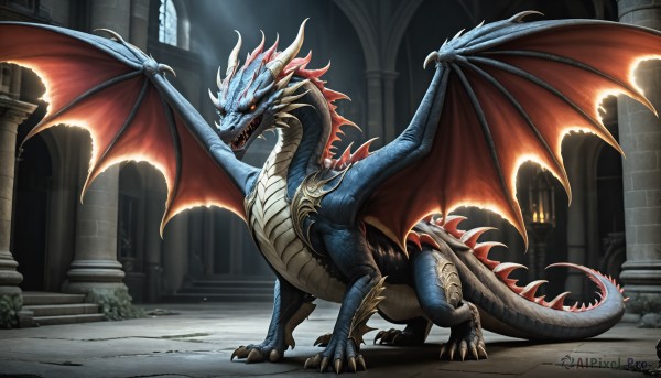 A delightful capture of a monster within fiery light rays