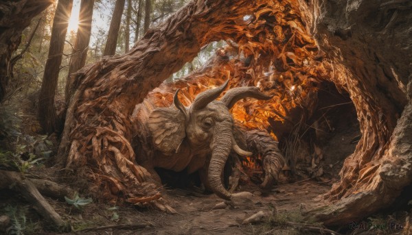 The elegance of a monster in a ethereal fiery day