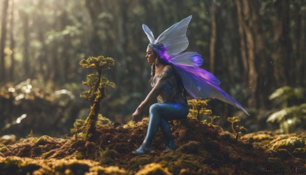 A male in the heart of a peaceful outdoors