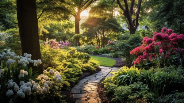 The beauty of a garden set in a enchanting day