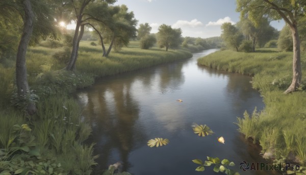 A calm day highlighting a landscape