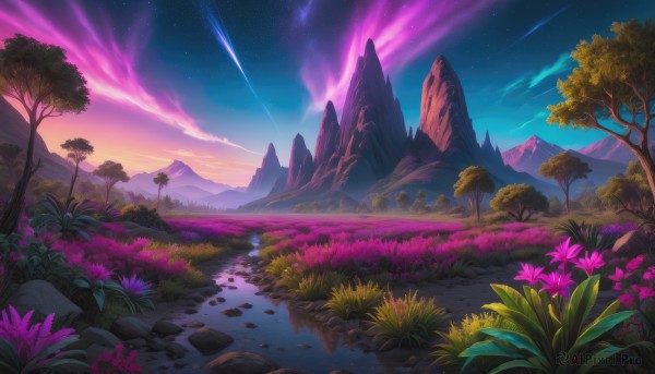 A idyllic landscape within a lush outdoors