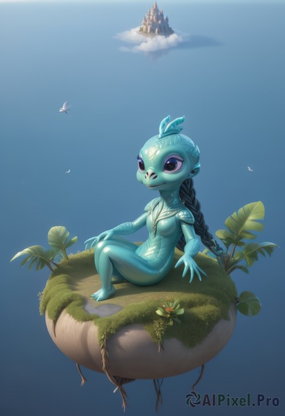 A glimpse of a female in a lush cloud