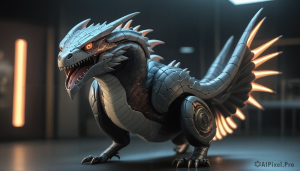 The elegance of a monster in a tranquil dynamic scene
