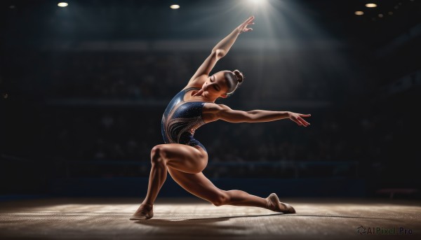 A delightful capture of a female within dynamic scene