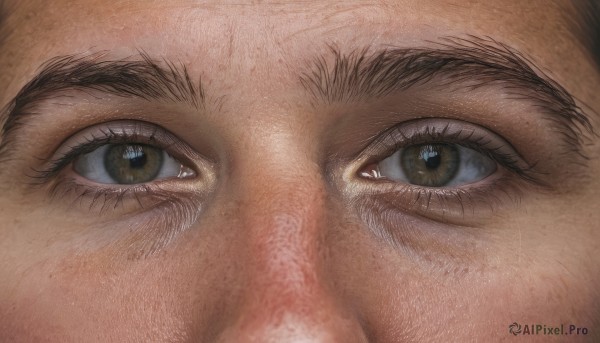 solo,looking at viewer,1boy,brown eyes,male focus,symbol-shaped pupils,eyelashes,close-up,reflection,realistic,eye focus,portrait