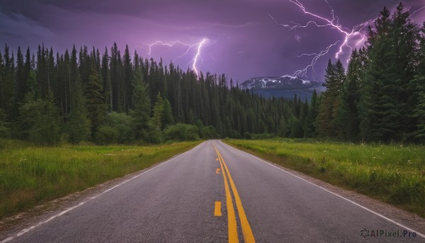 A lightning captured beautifully in a dynamic outdoors