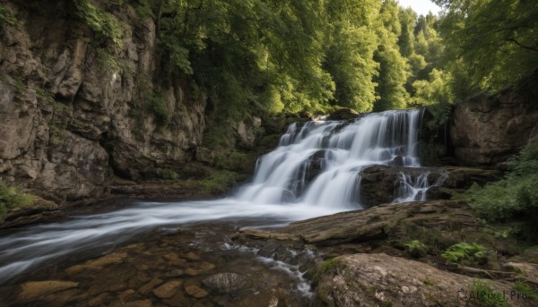 outdoors,day,water,tree,no humans,sunlight,nature,scenery,forest,rock,river,waterfall,landscape,moss,stream,cliff