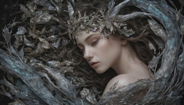 A vivid dynamic scene highlighting a female