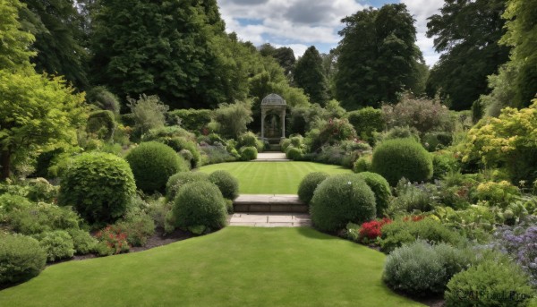 A striking day featuring the elegance of a garden