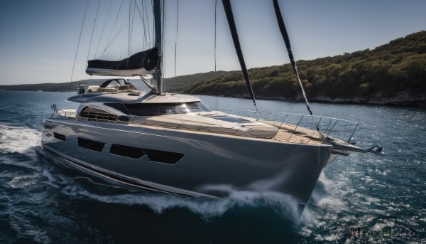 Image of a boat in a beautiful day