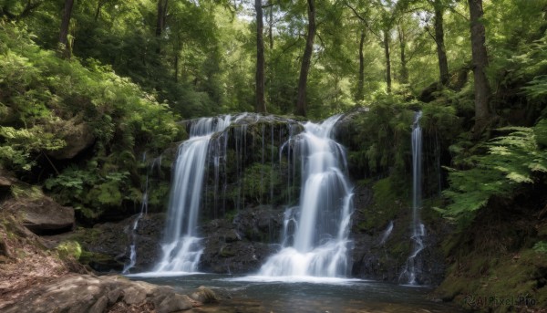 The majestic beauty of a waterfall set within a ethereal day