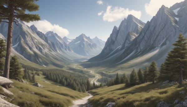 The allure of a landscape in a inviting day