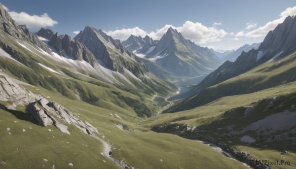 A calm day highlighting a landscape