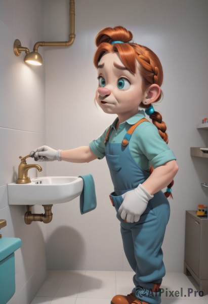 A child portrayed in a refreshing dynamic scene