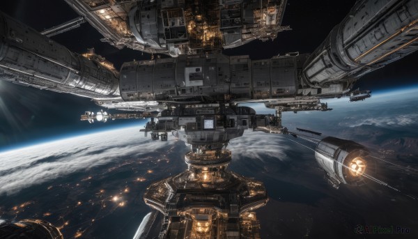 The beauty of a spacecraft set in a captivating scenery