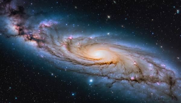 A galaxy caught in a vivid outdoors