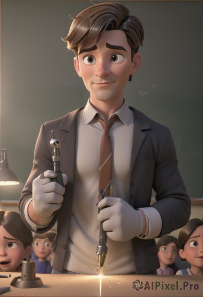 A ethereal dynamic scene featuring a male