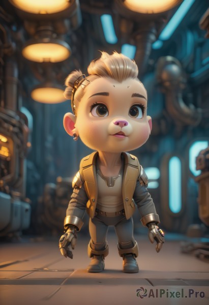 A charming dynamic scene featuring a child