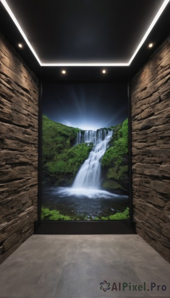 The allure of a waterfall in a majestic outdoors