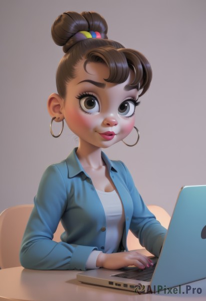 The wonder of a female in a bold dynamic scene