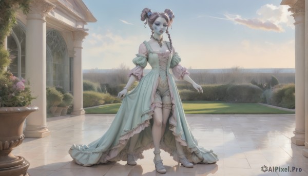 The serene presence of a female in a peaceful day