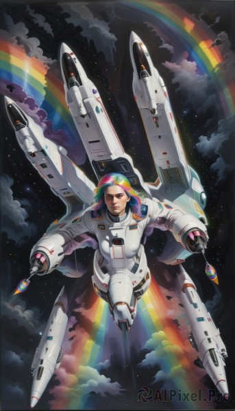 A majestic cloud featuring a male