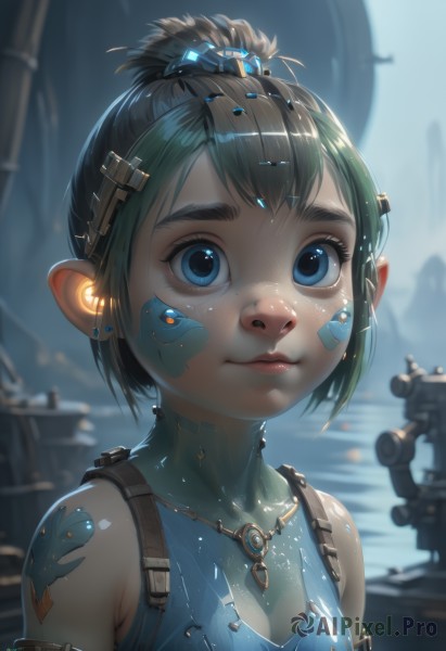 A delightful capture of a cyborg within outdoors