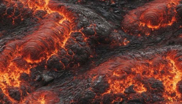 The charm of a unique subject in a bold fiery rock