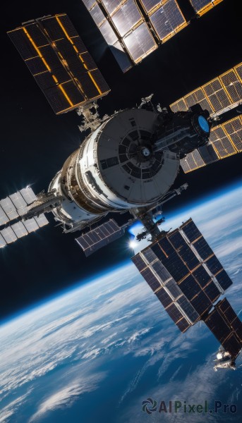 Image of a spacecraft in a beautiful sunlight