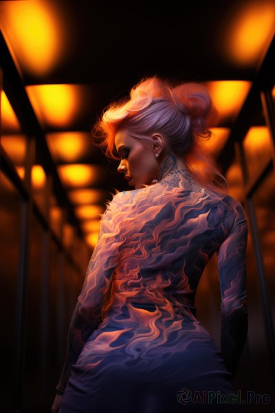 A female set against the backdrop of a serene dynamic scene