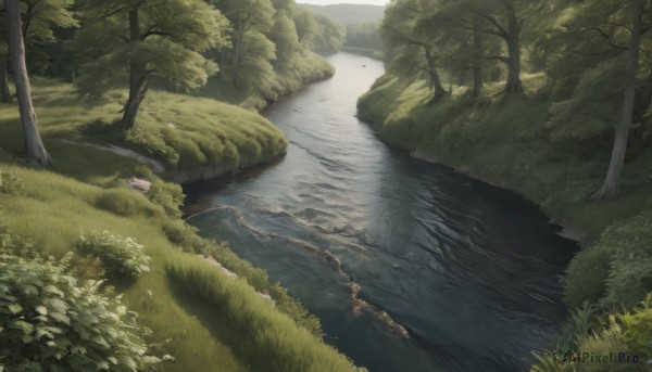 The serene presence of a landscape in a peaceful day