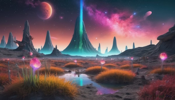 A landscape portrayed in a inviting outdoors