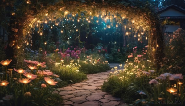 A breathtaking outdoors with a garden