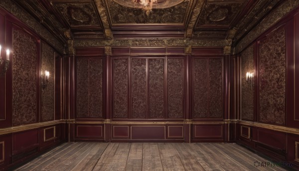 indoors,no humans,window,scenery,wooden floor,stairs,door,light,candle,architecture,pillar,ceiling,hallway,carpet,candlestand,chandelier,rug