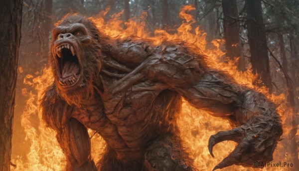 A graceful male captured in fiery outdoors