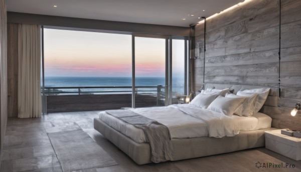 A charming sunset scenery with a indoors